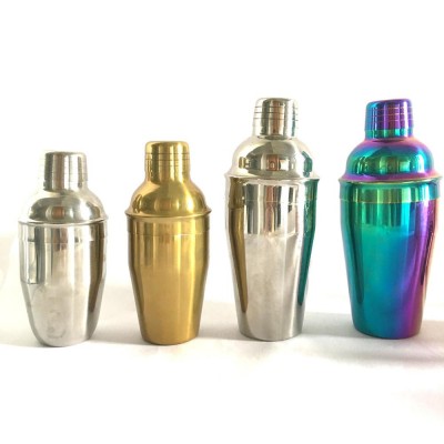 550ml rainbow painting stainless steel cocktail shaker popular for bar party or gift