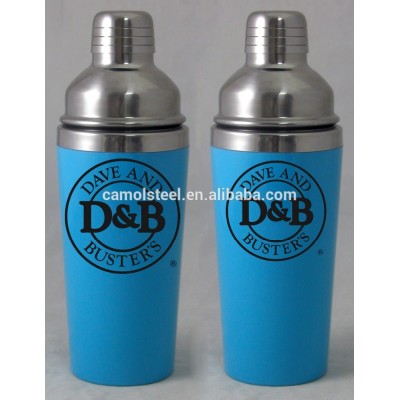 450ML Double Wall AS Plastic Shell Cocktail Shaker/ Bar shaker /Boston shaker In customized Logo From Zhejiang